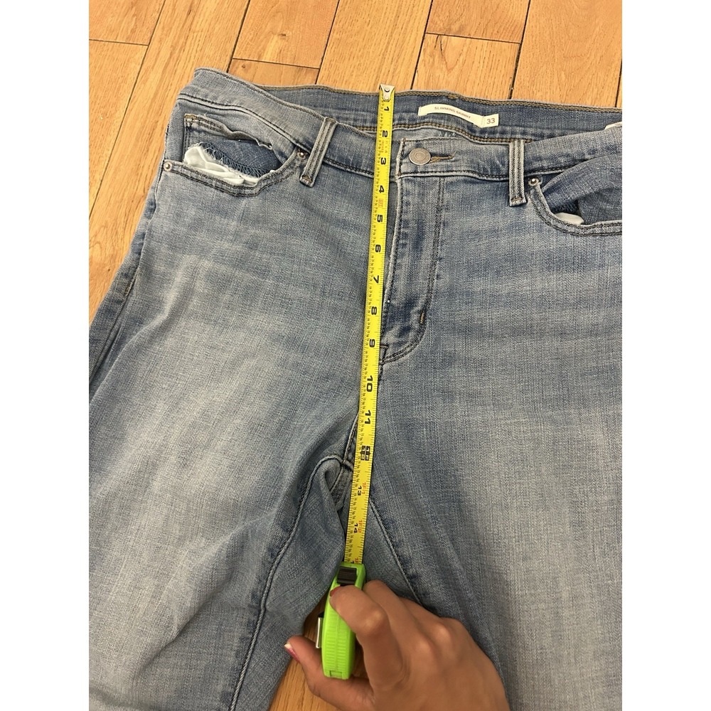 Levi's Slimming Skinny Blue Denim Jeans‎ Size 33 - Picture 6 of 9